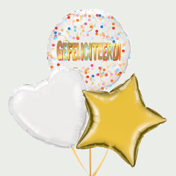 Tros ballonnen Gefeliciteerd!