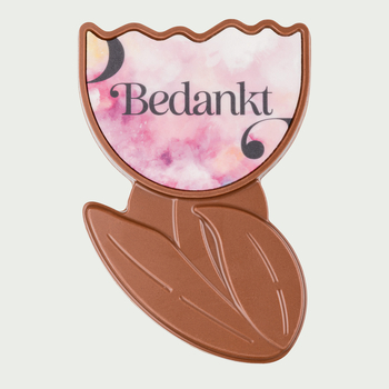 Chocolade bloem Bedankt
