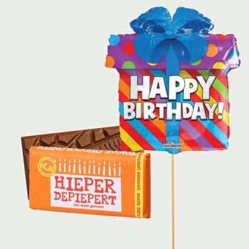 Happy birthday! met Tony's Chocolonely reep
