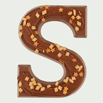 Chocoladeletter S sterren en fudge