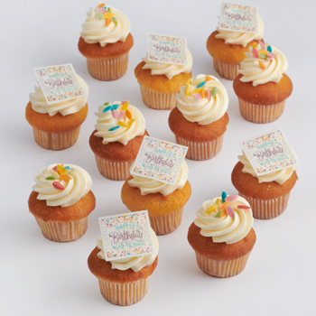 Festive mini photo cupcakes