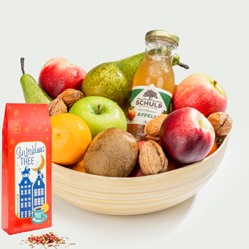 Fruitmand middel met Sinterklaas Thee