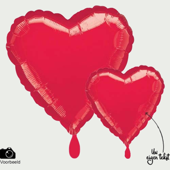 Balloon Red heart with own text