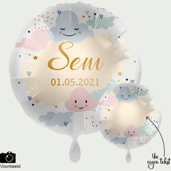 Balloon Birth with name and birth date