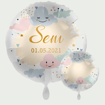 Balloon Birth with name and birth date
