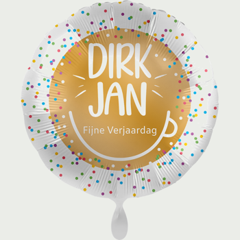 Balloon Fijne verjaardags with own text