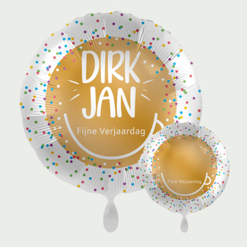 Ballon Fijne verjaardag met eigen tekst