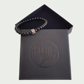 Klein geluk armband onyx