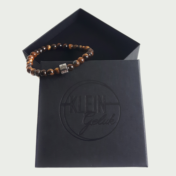 Klein geluk armband tijgeroog