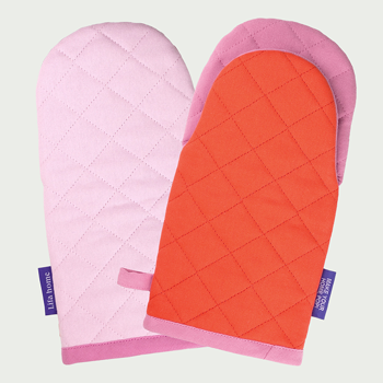 Ovenwanten set Coral pastel