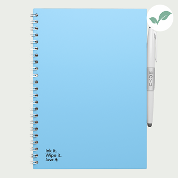 A5 uitwisbaar notitieboek blauw