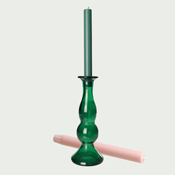 Handgemaakte kandelaar met kaarsenset