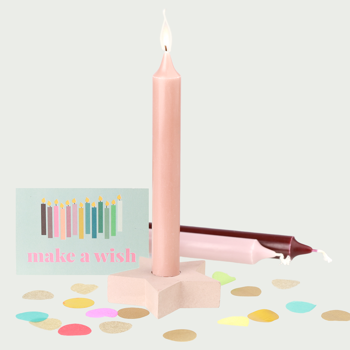 Duurzame kaarsenset met confetti