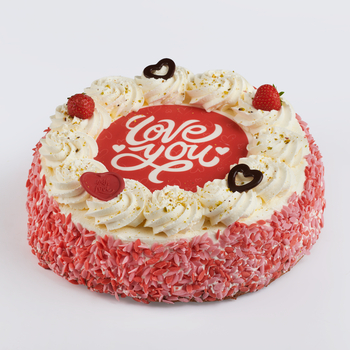 Valentijns fototaart rond