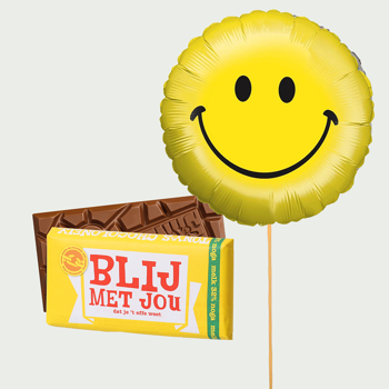 Ballon Big smile met Tony's Chocolonely reep