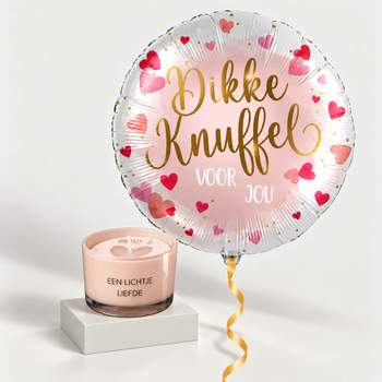 Dikke knuffel ballon met geurkaars