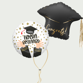 Ballonnenset Congrats, hoera geslaagd