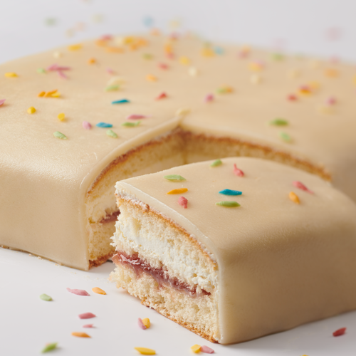 Festive marzipan cake
