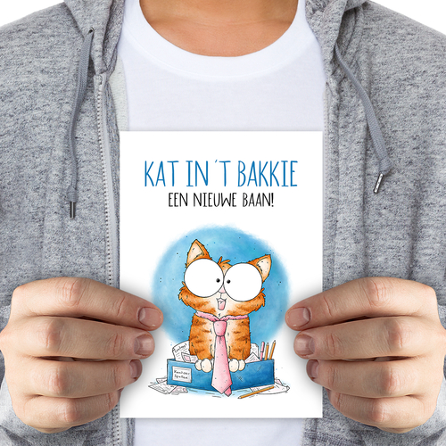 Kat in 't bakkie Een nieuwe baan! - groot