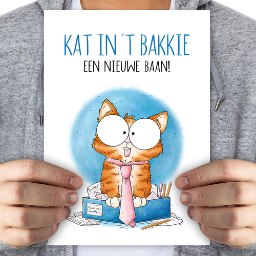 Kat in 't bakkie Een nieuwe baan! - mega