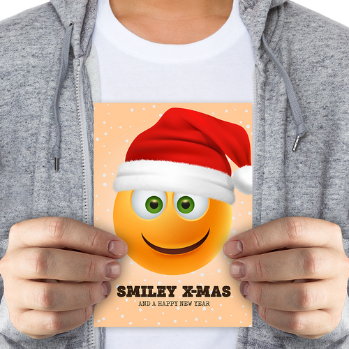 Smiley X-mas and a happy new year - large