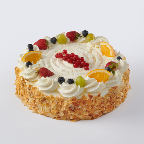 Cream cake round fruit