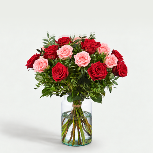 Boeket Roos rood-roze