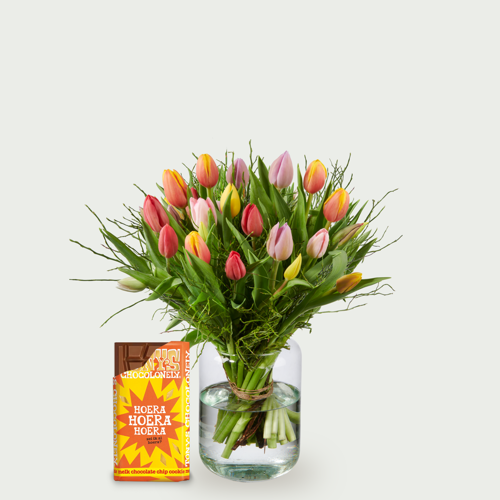 Verjaardagsboeket Talitha gemengd groot