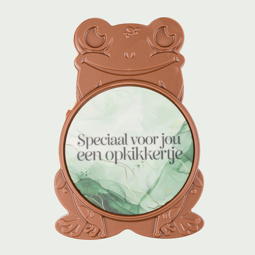 Chocolade kikker Een opkikkertje