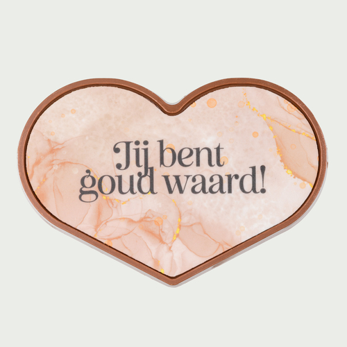 Chocolade hart Jij bent goud waard