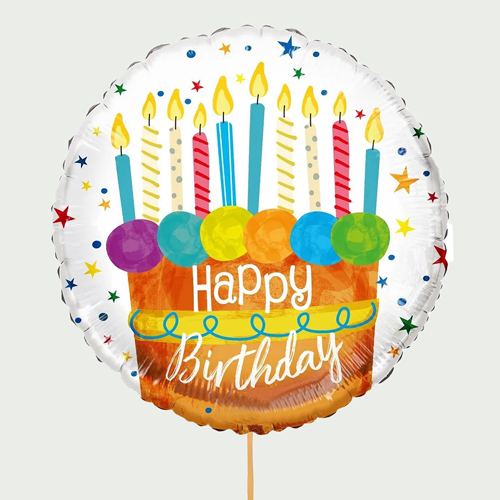 ECO-ballon Happy birthday candles