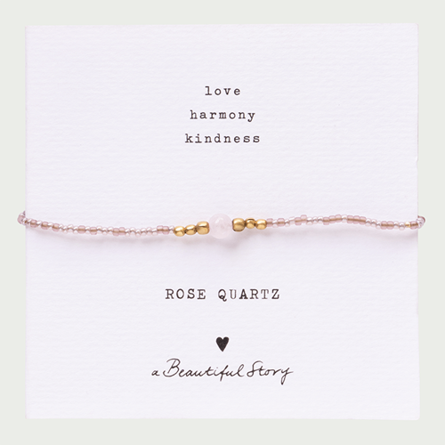 A Beautiful Story rose quartz gold