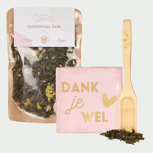 Giftset tegeltje Bedankt