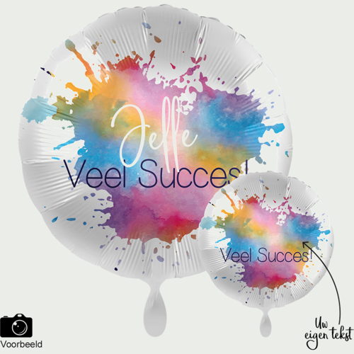 Ballon Veel Succes met eigen tekst