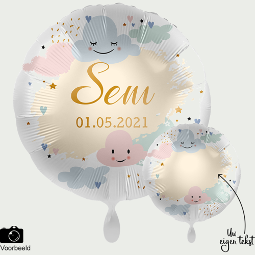 Balloon Birth with name and birth date