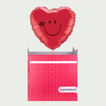 Hart met smile ballon