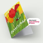 Wenskaart Beterschap bloemen