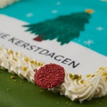 Kerst marsepein fototaart