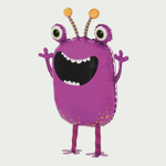 Monster meeloop ballon