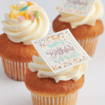 Feestelijke mini foto cupcakes