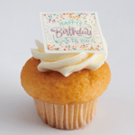 Feestelijke mini foto cupcakes