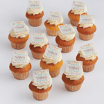 Feestelijke mini foto cupcakes