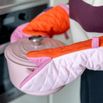 Ovenwanten set Coral pastel