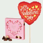 Ballon Happy Valentine met chocolade