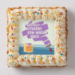 Nieuwe woning taart