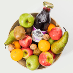 Fruitmand royaal Warm Hug met chocolade