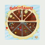 Chocoladetaartje Gefelicitaart!