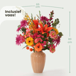 Zijden boeket Lisa incl. vaas