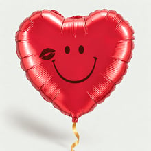 Hart met smile ballon