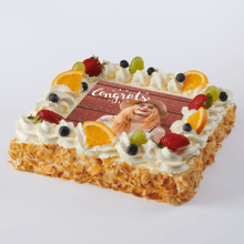 Feestelijke slagroom foto schnitte